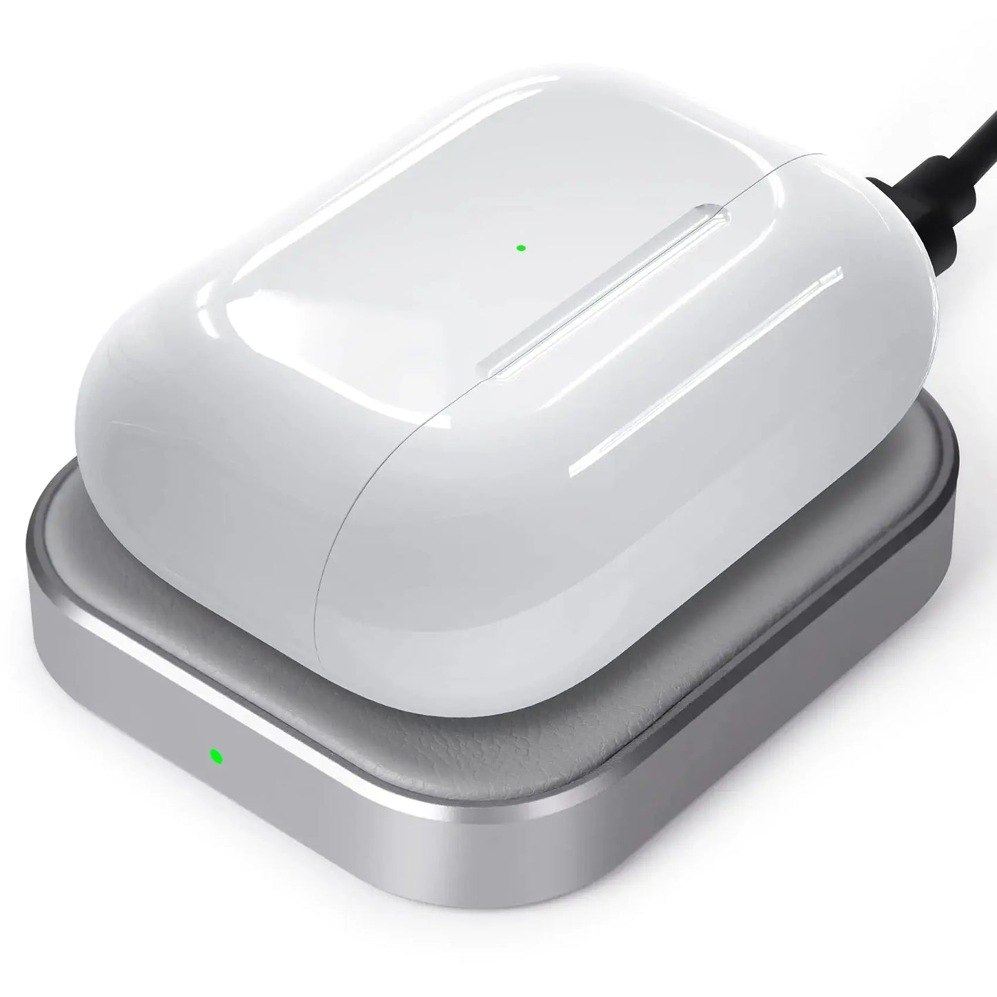 Airpods Pro Charger Wireless Charger for AirPods Pro 2 AirPods Pro 1 AirPods 4 (with ANC) AirPods 3 AirPods 2 AirPods Wireless Charging Station (No AirPods Included) Gray Gadgeto