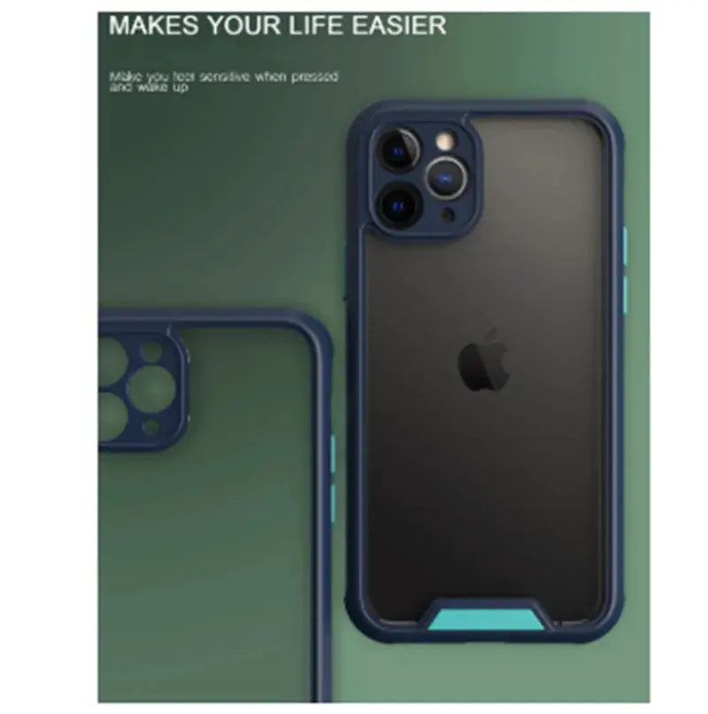 Acrylic Anti-Drop Transparent Phone Case in Contrast Color Gadgeto