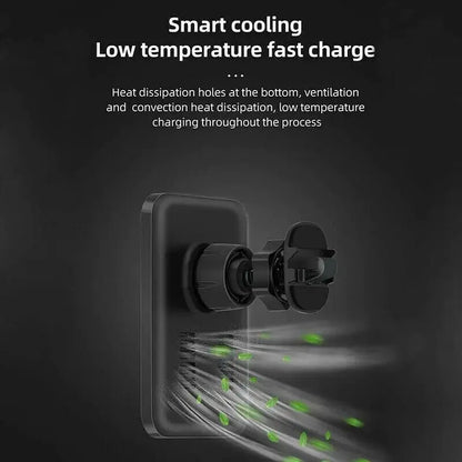 Magnetic Wireless Charger Car Mount Holder For iPhone 12 13 14 Pro Max MagSafe Gadgeto