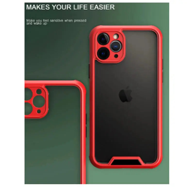 Acrylic Anti-Drop Transparent Phone Case in Contrast Color Gadgeto
