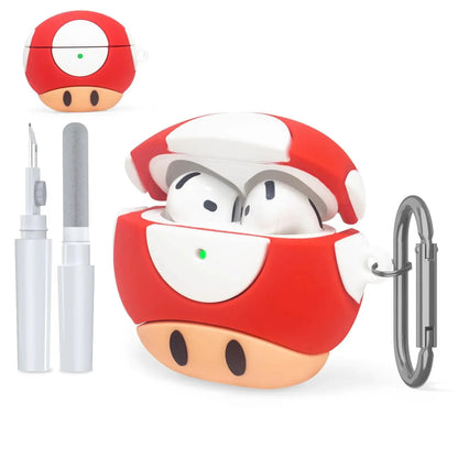 Cute Silicone Cartoon Kawaii Funny AirPods 4 Case 2024 Protective Case Cover for Apple AirPods 4 with CarabinerCase for AirPods 4th Generation Charging CaseCover for AirPods 4 with Cleaner Kit Gadgeto