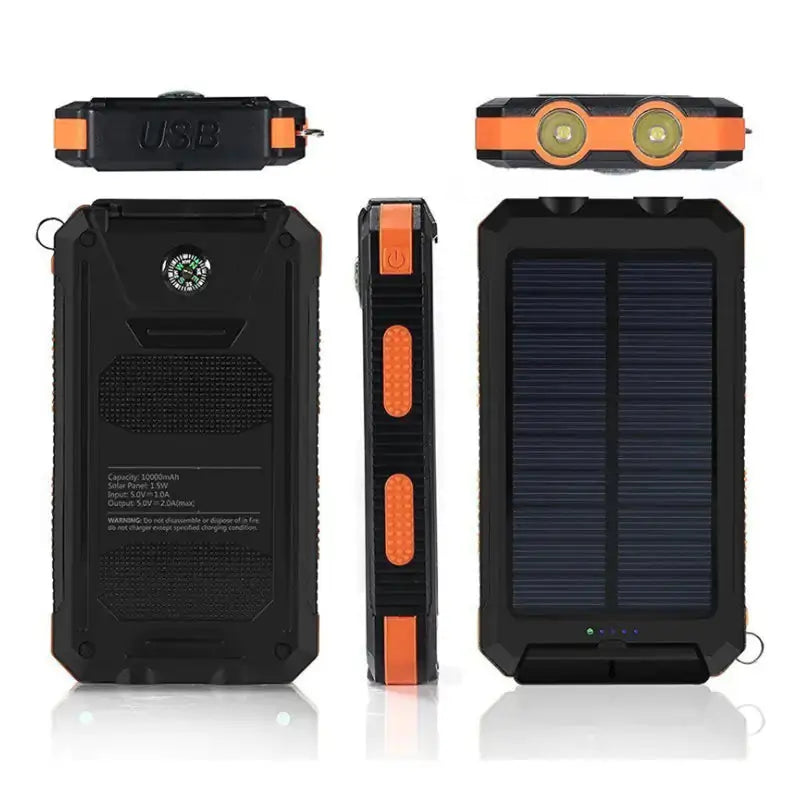 Jumbo Capacity 20,000 mAh Waterproof Solar Power Bank Gadgeto