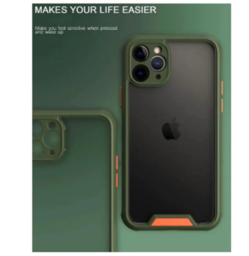 Acrylic Anti-Drop Transparent Phone Case in Contrast Color Gadgeto