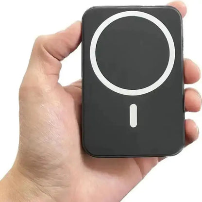 Magsafe PowerBank 5000 mah (Black)●Magsafe powerbank ●Portable Battery Pack Wireless portable magnetic charger thats compatible for iPhone 15/14/13/12 magsafe Cases and more. Gadgeto