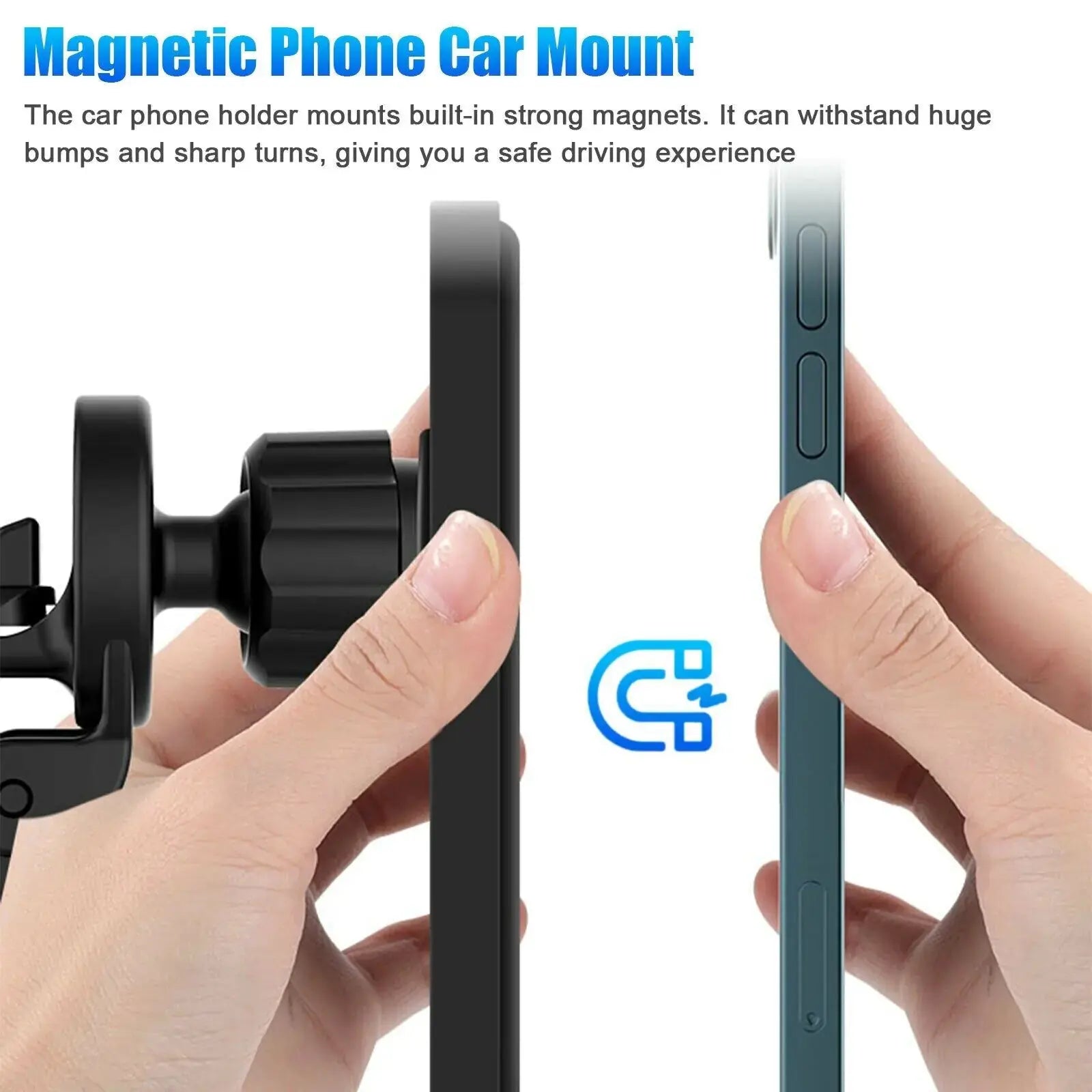 Magnetic Wireless Charger Car Mount Holder For iPhone 12 13 14 Pro Max MagSafe Gadgeto