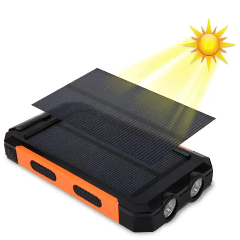Jumbo Capacity 20,000 mAh Waterproof Solar Power Bank Gadgeto