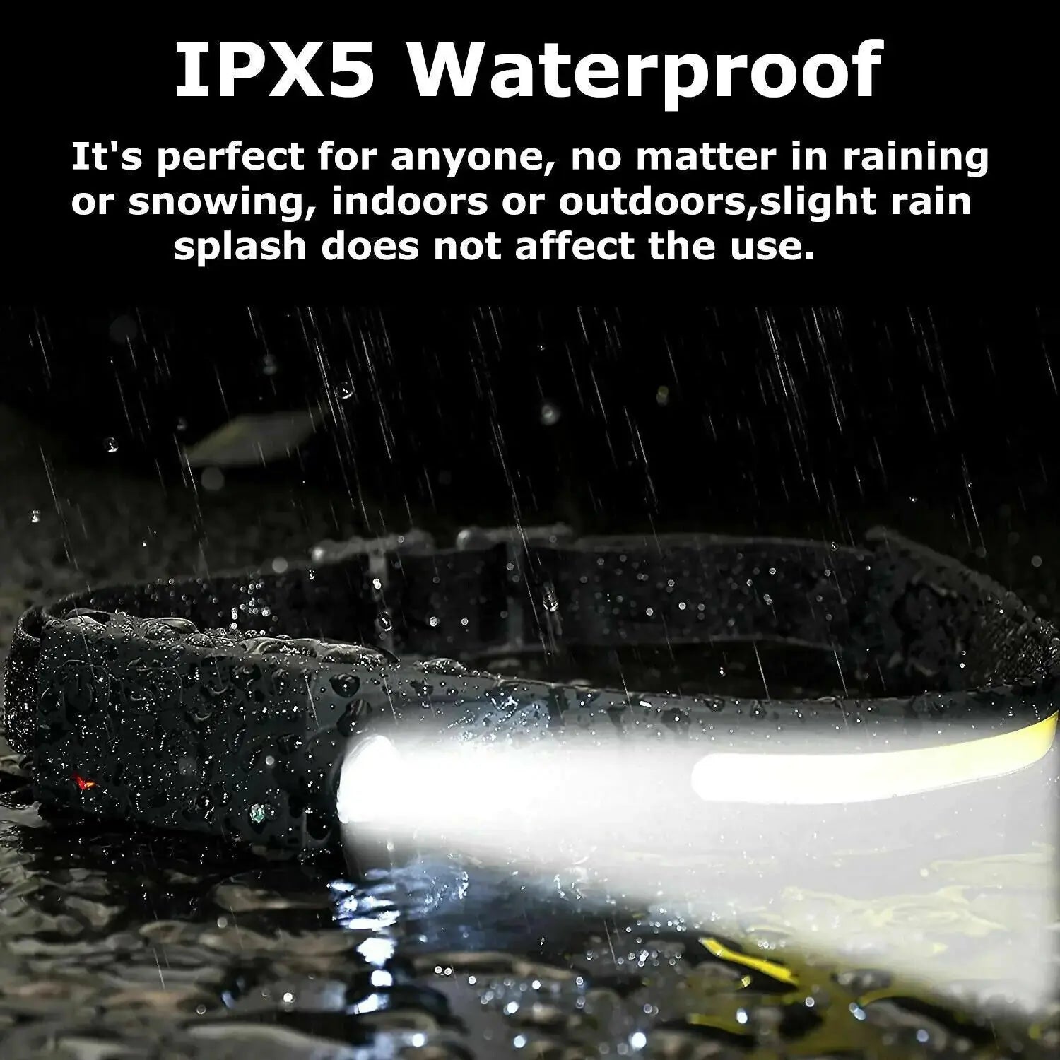 COB LED Headlamp USB Rechargeable Headlight Torch Work Light Bar Head Band Lamp Gadgeto