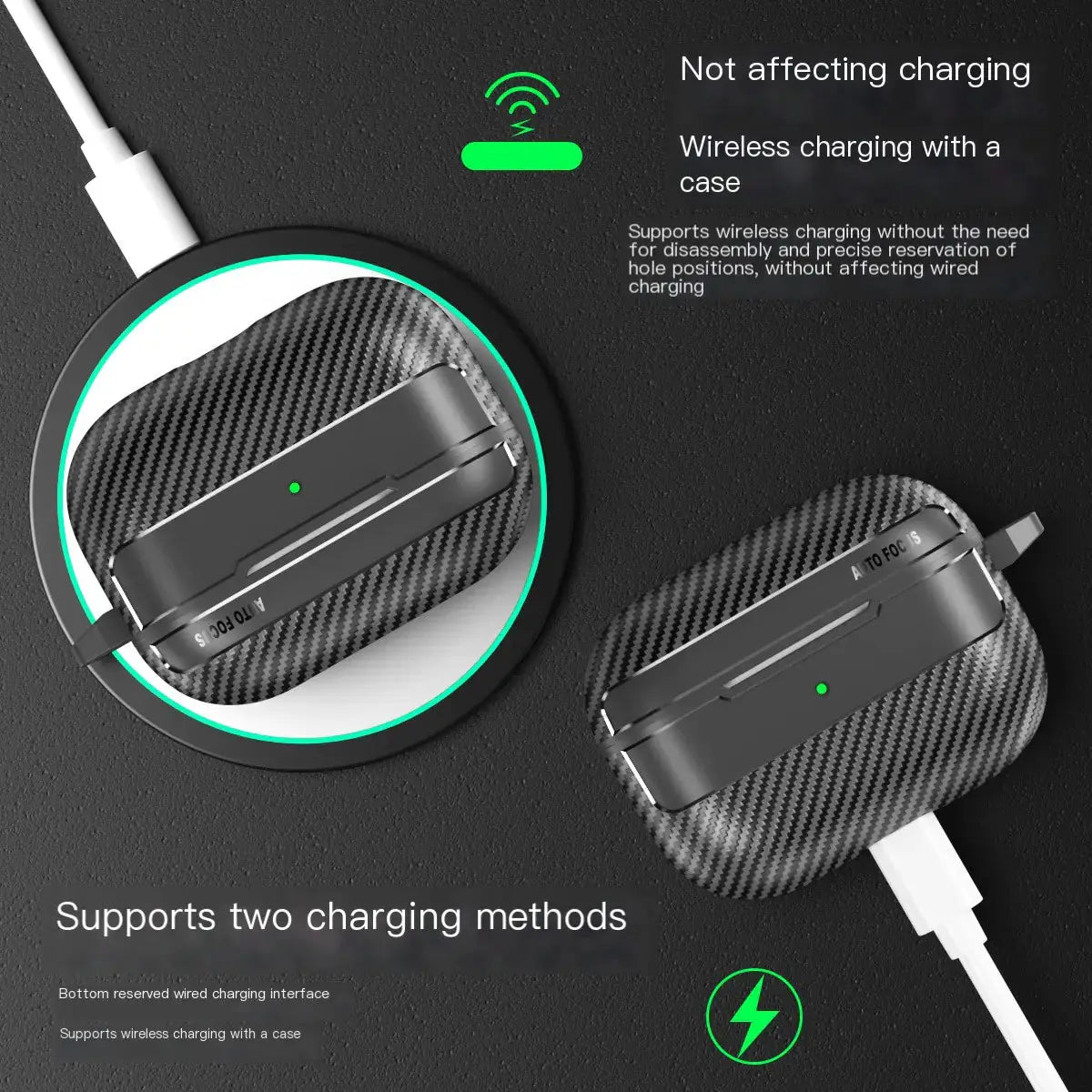 Carbon Fiber Case for AirPods Pro and AirPods 2/3 Gadgeto