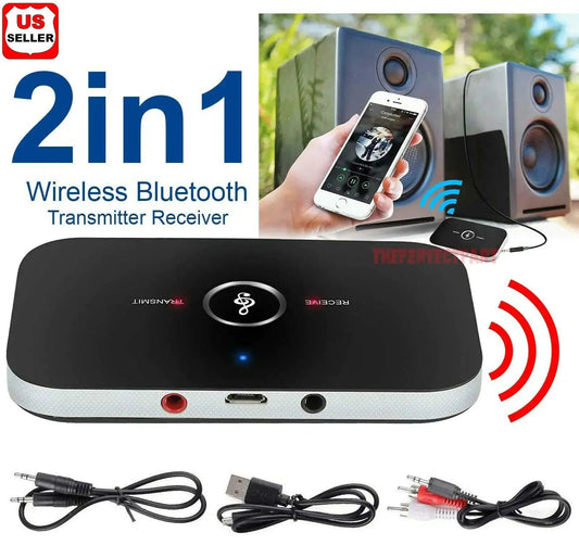 Bluetooth 5.0 Transmitter Receiver 2 IN 1 Wireless Audio 3.5mm Jack Aux Adapter Gadgeto