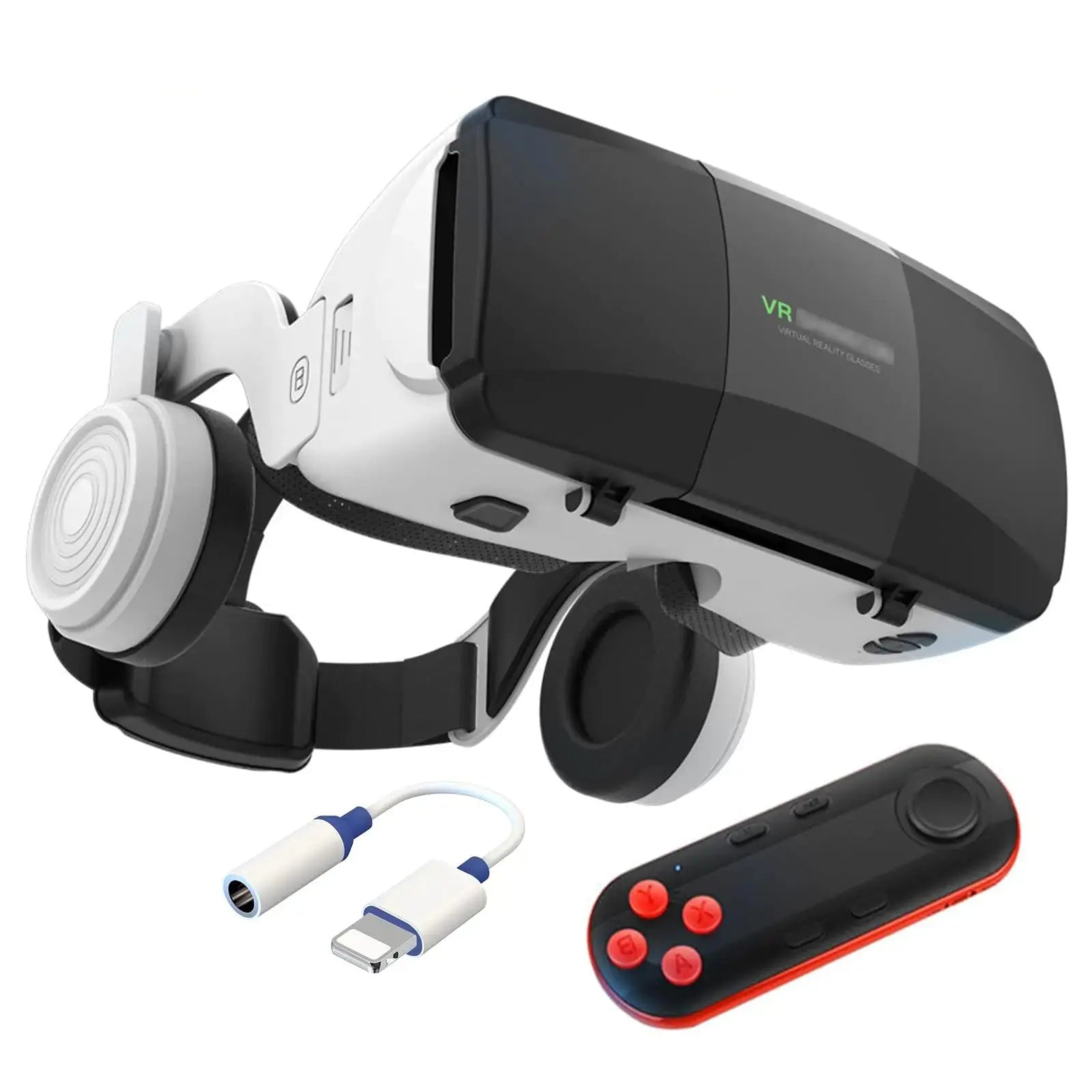 Virtual Reality Headsets to Play Games/Movies for Adults/Kids3D VR Glasses Compatible iOS and Android Smartphones 4.7-7.8in2023 New Vr Headset Set with Controller and HeadphonesNew Year Gifts 2024 Gadgeto