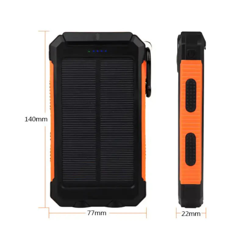 Jumbo Capacity 20,000 mAh Waterproof Solar Power Bank Gadgeto